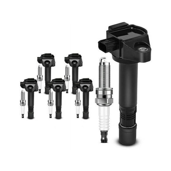 Ignition Coil Set with Spark Plugs 12 - Compatible with 2017 - 2019 Honda Ridgeline Crew Cab Pickup 4-Door 3.5L V6 Gas 2018