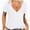 White, variant on Women Fashion Deep V-Neck Short Sleeve Tops Solid Casual Loose Basic T Shirt
