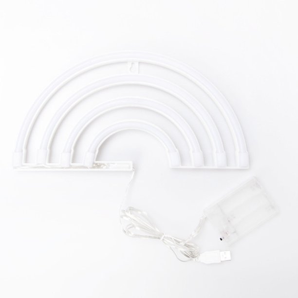 Lámpara Letrero de neón creativo Luz para habitación de niños de noche Mural Decoración de fiesta (Arco iris) Ehuebsd Para estrenar