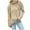 Khaki, variant on IROINNID Womens Sweater Turtleneck Pullover Sweater Solid Color Casual Mid-Length Long Sleeve Knit Sweater