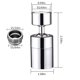 thumbnail image 2 of Aireador para grifo Toega giratorio 360° de doble flujo, cromo, 2 of 7