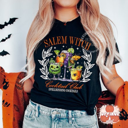 [BLACK] Salem Witch PNG, Halloween png, Salem png, Retro Halloween png, Spooky Season png, Fall Png, Witch png, Sublimation designs, png files