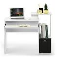 thumbnail image 4 of Pemberly Row Wood Multipurpose Computer Writing Desk w/Bin in White/Black, 4 of 5