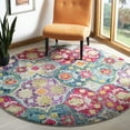 thumbnail image 3 of SAFAVIEH Monaco Ralph Geometric Area Rug, Grey/Fuchsia, 6'7" x 6'7" Round, 3 of 6