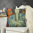 thumbnail image 2 of YINGXI  Portrait Art Painting Decorative Cushion Covers Soft Velvet Square Pillow Cases for Couch Sofa Bed 18x18in, 2 of 5