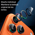 thumbnail image 2 of Mica Aros Cámara Tornasol Para iPhone 17 Pro/17 Pro Max, Protector de Lente Mica (Aros) compatible con iPhone 17 Pro/17 Pro Max - Vidrio Templado y Borde Tornasol., 2 of 6