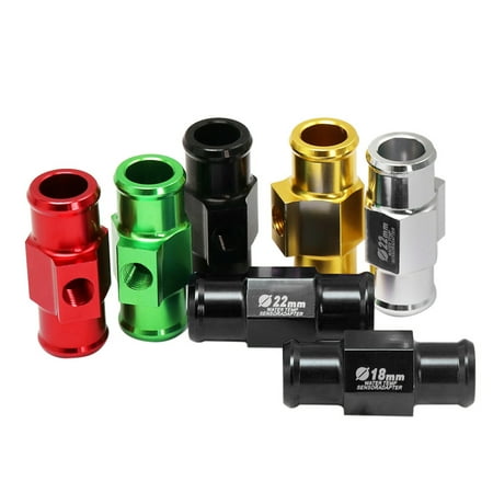

18/22mm Universal Motorcycle Water Temperature Sensor Hose Adapter with Two Clamps
