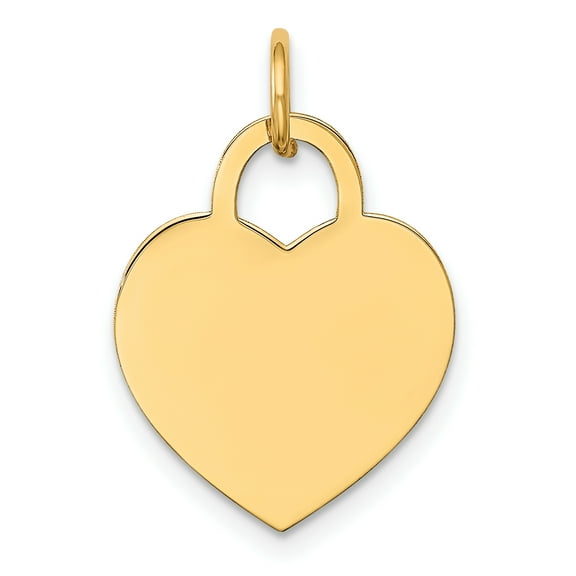FJC Finejewelers 14k Yellow Gold Medium Engravable Heart Charm