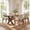 Brown, variant on Modern Dining Chairs, Linen Upholstered Dining Room Chairs with Solid Rubberwood Legs, Set of 4, Beige