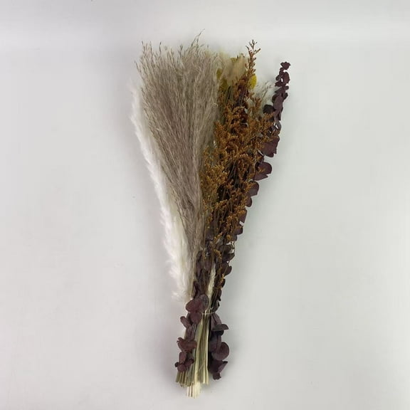KORILAX Flowers, dried, for decoration,Natural Dried Flower Bouquet - Pampas Grass, Cotton Stems, Bunny Tails, Eucalyptus, Lavender & Wheat - Rustic Boho Decor for Home