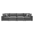 thumbnail image 3 of Modway Commix Down Filled Overstuffed Performance Velvet 4-Seater Sofa in Gray, 3 of 10