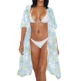 thumbnail image 3 of HELLHERO Easter Bunny & Chick Print Beach Kimono - Lightweight Breathable Swimsuit Cover Up - Cute Vacation Cardigan for Women, 3 of 6