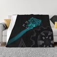 thumbnail image 4 of Lsque Geometry Dash Print Flannel Throw Blanket, Ultra-soft Blanket for Bed, Couch, Car, Hypoallergenic Anti-pilling blanket-60"x50", 4 of 8