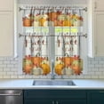 thumbnail image 3 of Fall Decorations for Home, Fall Kitchen Curtains, Thanksgiving Fall Kitchen Valances Rod Pocket Autumn Window Curtains Tier and Valance Set Fall Decor, 54" x 18" Valance, 27" x 36" Tier, 3 Panel Set, 3 of 6
