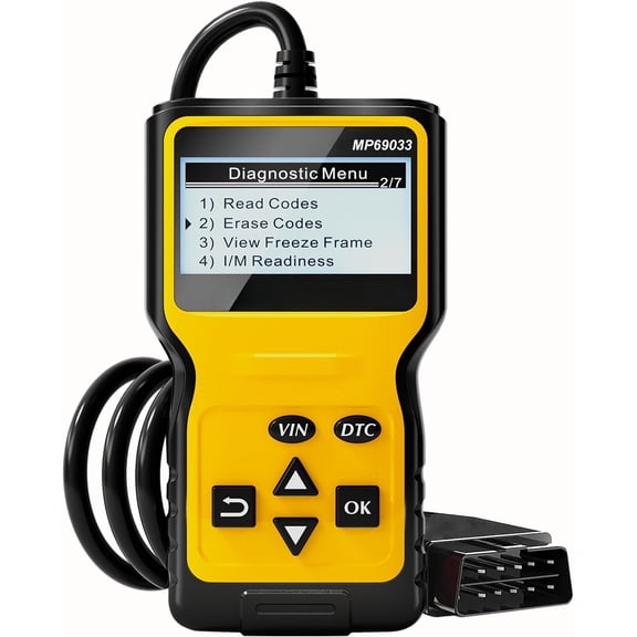 MP69033 OBD2 Scanner Code Reader Engine Fault Scanner CAN Diagnostic Scan Tool for OBD II Protocol Since 1996, Yellow
