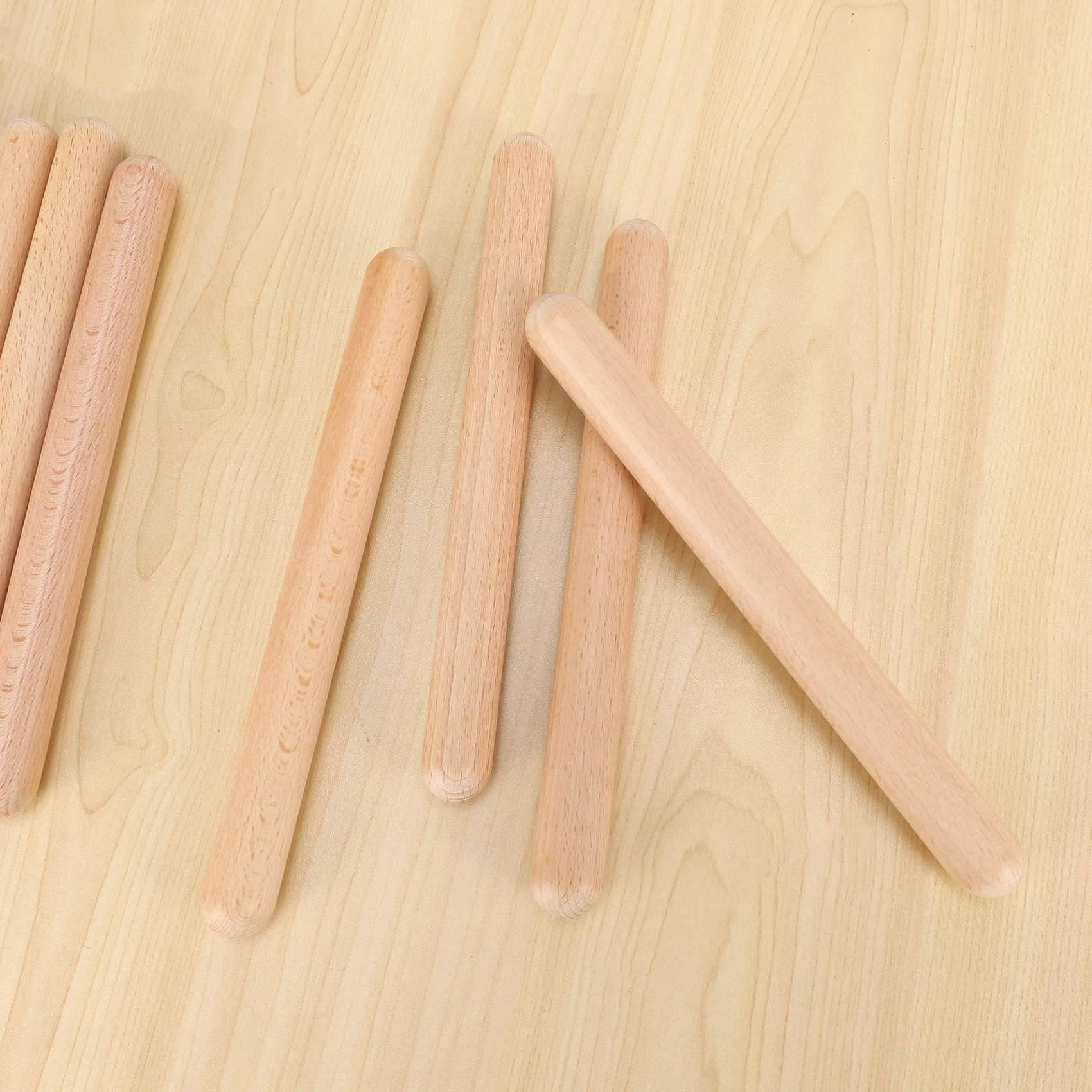 12 Pairs Wood Claves Musical Percussion Instrument Rhythm Sticks Percussion Rhythm Sticks Children Musical Toy