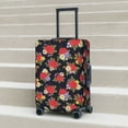 thumbnail image 6 of Disketp Red Rose Flower Elastic Travel Luggage Cover Travel Suitcase Protective Cover For Trunk Case Apply To 18''-32'' Suitcase Cover-Large, 6 of 7