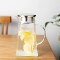 thumbnail image 2 of EeaseCA Glass Water Pitcher Water Pitcher with Lid Household Glass Pitcher Kitchen Cold Water Kettle, 2 of 8