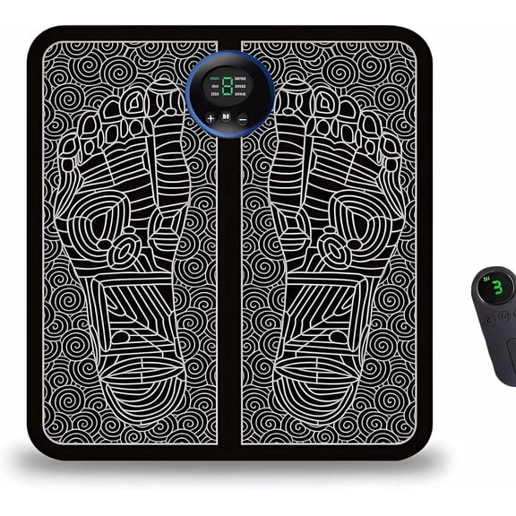 Foot Massager, 8 Modes, 19 Intensity Levels, Relaxes Feet, Promotes Blood Circulation, Relieves Pain, Portable Remote Control, for Home Use