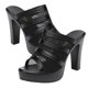 thumbnail image 3 of 1 par de moda Sandalias de tacón alto Sandalias Sandalias de verano Zapatos de verano (Negro), 3 of 5