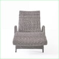 thumbnail image 3 of Outdoor Chaise Lounge Chairs 2-Piece, Slate Gray Rattan Wicker | Slate Gray | Rattan, 3 of 14
