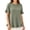 Green-16, variant on Perfectbot Women’s Plus Size Ruffle Hem Short Sleeve Blouse, Casual Crew Neck Loose Fit Flowy Shirt, Sizes XL-5XL