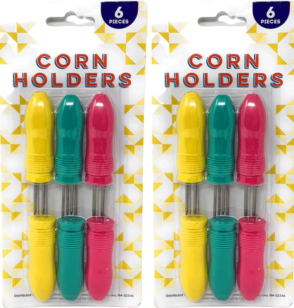 Nantucket Gourmet Chef Rainbow Corn on The Cob Holders Set of 6