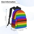 thumbnail image 2 of Honeii Colorful Glitter Rainbow Print School Backpack,Casual Lightweight Travel Rucksack Daypack,Backpacks for College High, 2 of 6