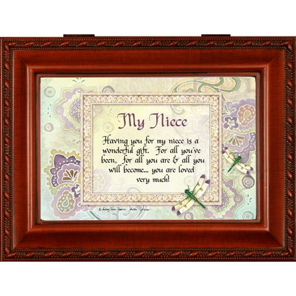 Roman Cottage Garden My Niece Woodgrain Music Box / Jewelry Box Plays You Are My Sunshine