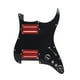 thumbnail image 2 of Golpeador de guitarra eléctrica Humbucker, precableado, de 11 agujeros negro rojo, 2 of 9