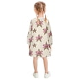 thumbnail image 3 of Girls' long-sleeved dress Starfish Butterfly Girls' A-line dress with ribbed cuffs Soft and comfortable, 3 of 6