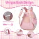 thumbnail image 4 of Mochila LEWKANA Cute para niñas con fiambrera, juego de 5 unidades, color rosa, 4 of 6