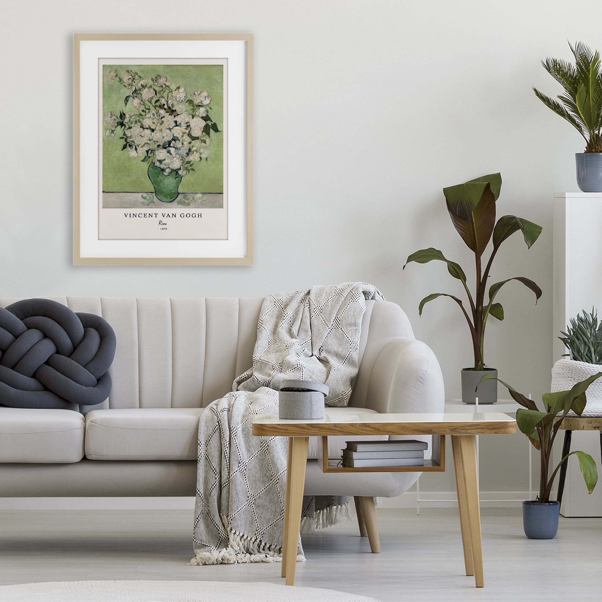 Stupell Industries Classic Roses Van Gogh Birch Framed Print Under Glass, design by Vintage Hustle