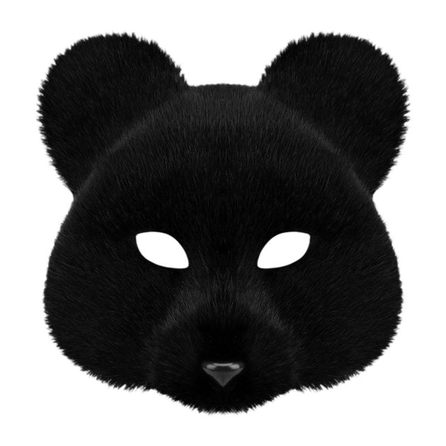 Máscara de Halloween de animales, accesorio de disfraz para cosplay, máscara de Halloween para graduación negro