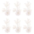 thumbnail image 1 of OULII 6Pcs Table Setting Decoration White Glittery Twigs for Christmas Tree Decoration with Pine Branches, 1 of 5