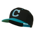 thumbnail image 2 of Large C Outline Embroidered Cap - Black Teal OSFM, 2 of 5