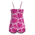 thumbnail image 4 of Ladies' Sexy And Fashionable Heart Printed Sleeveless Camisole Top And Shorts Set Two Piece Set (5) Sleep Pajamas Women Summer Short Soft Sleepwear for Women Cute Pajama Lace Pajama Shorts for Women, 4 of 4