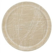 Cambro 1200214 12" Round Abstract Tan Fiberglass Camtray - 12/Case