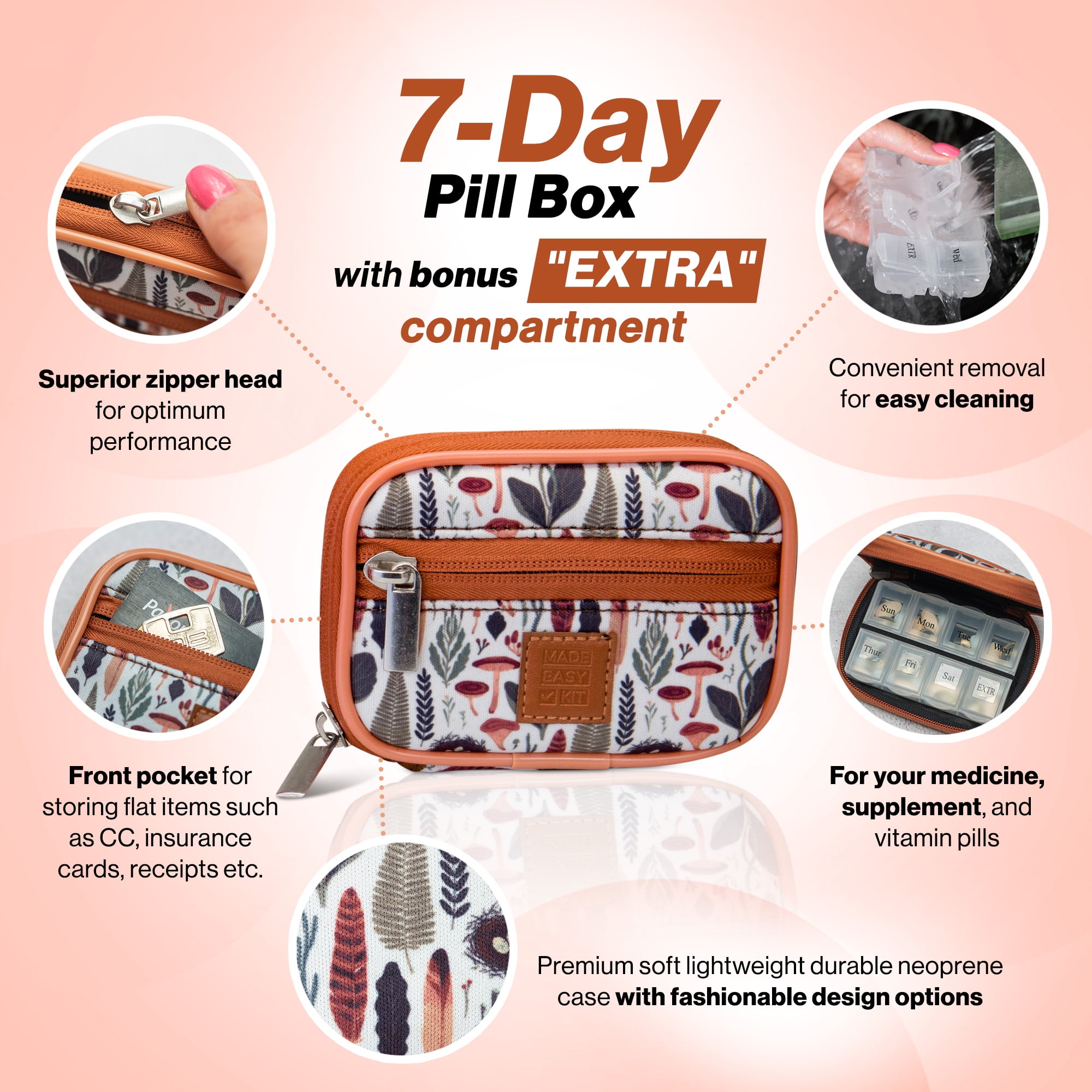 Healvian 2pcs Medical Kit Fsa Eligible Items Only List Medicine Organizer  Big Pill Case Items Metal