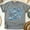 Graphite Heather, variant on Blue Seashell and Bow T-Shirt, Elegant Ocean-Inspired Graphic Tee for Women, White, Size S