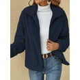thumbnail image 2 of Women's Fleece Lapel Cropped Jacket, 2 of 5