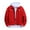 Red, variant on Frostluinai Women's Color Block Denim Jackets Long Sleeve Ripped Oversized Jean Jacket Button Down Lapel Collar Denim Coats with Pocket