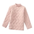 thumbnail image 2 of TFEOQRY Teen Girls Boys Winter Cotton Thermal Base Layer Shirts Casual Solid Color Long Sleeved Round Neck Top Shirt Pink, 2 of 9