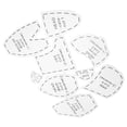 thumbnail image 3 of 10pcs Memory Bear Template Ruler Acrylic Quilting Templates For Sewing Craft Easy Sewing Patterns Beginners Stuffed Animal Sewing Patterns, 3 of 9