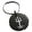 Black, variant on Stainless Steel Poseidon Greek God of Sea Engraved Small Medallion Circle Charm Keychain Keyring