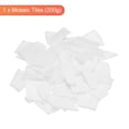 thumbnail image 3 of 200g Mosaic Tiles Irregular Glass Mosaic Tiles Stained Mosaic Glass for Art Crafts DIY Projects White Series, 3 of 5