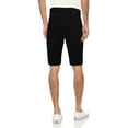 thumbnail image 2 of Men's Flex Stretch Slim Skinny Fit Casual Denim Jeans Shorts, Belted Jet Black, Size 32, 2 of 3
