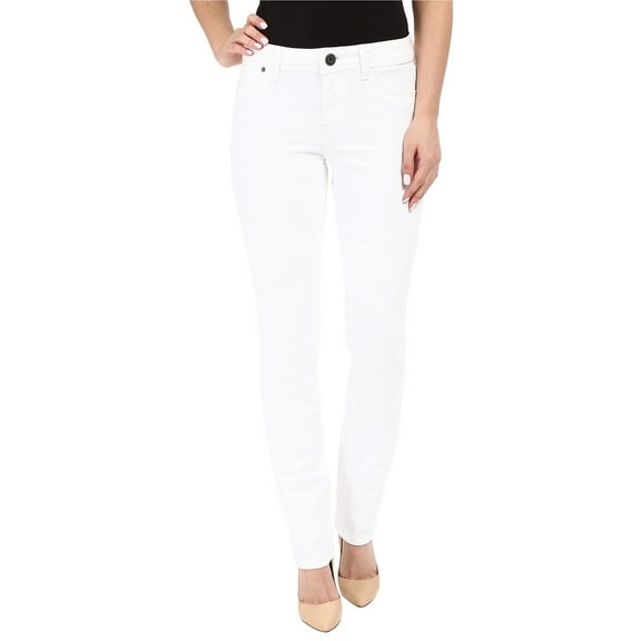 DL1961 Women's Coco Mid Rise Curvy Straight Jeans, Milk, 27