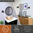 thumbnail image 3 of Belmont 1 Light Black and Brass Mid Century Modern Dome Bathroom Wall Sconce Fixture, 3 of 13