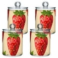 thumbnail image 3 of Ckdifva Lots Of Strawberries Storage Jar with Lid Acrylic Organization Storage Containers Set of 4, 3 of 7